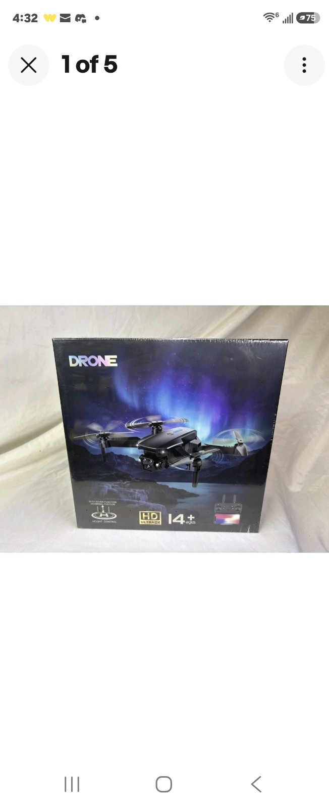 S80 Smart Folding Drone w/ Remote Control, Dual Lens, Optical Flow, 360 Roll