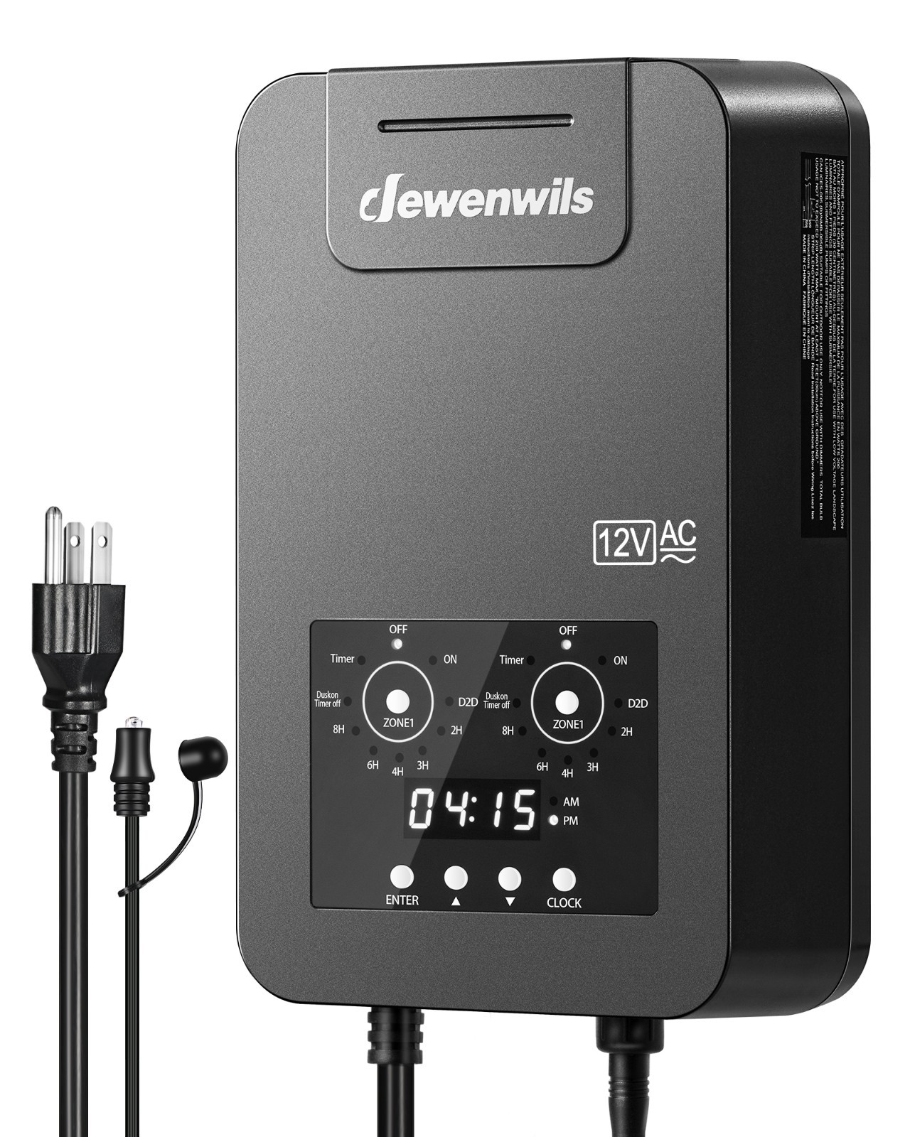 DEWENWILS 300W Outdoor Landscape Transformer Weatherproof 12V/14V 2 Outputs