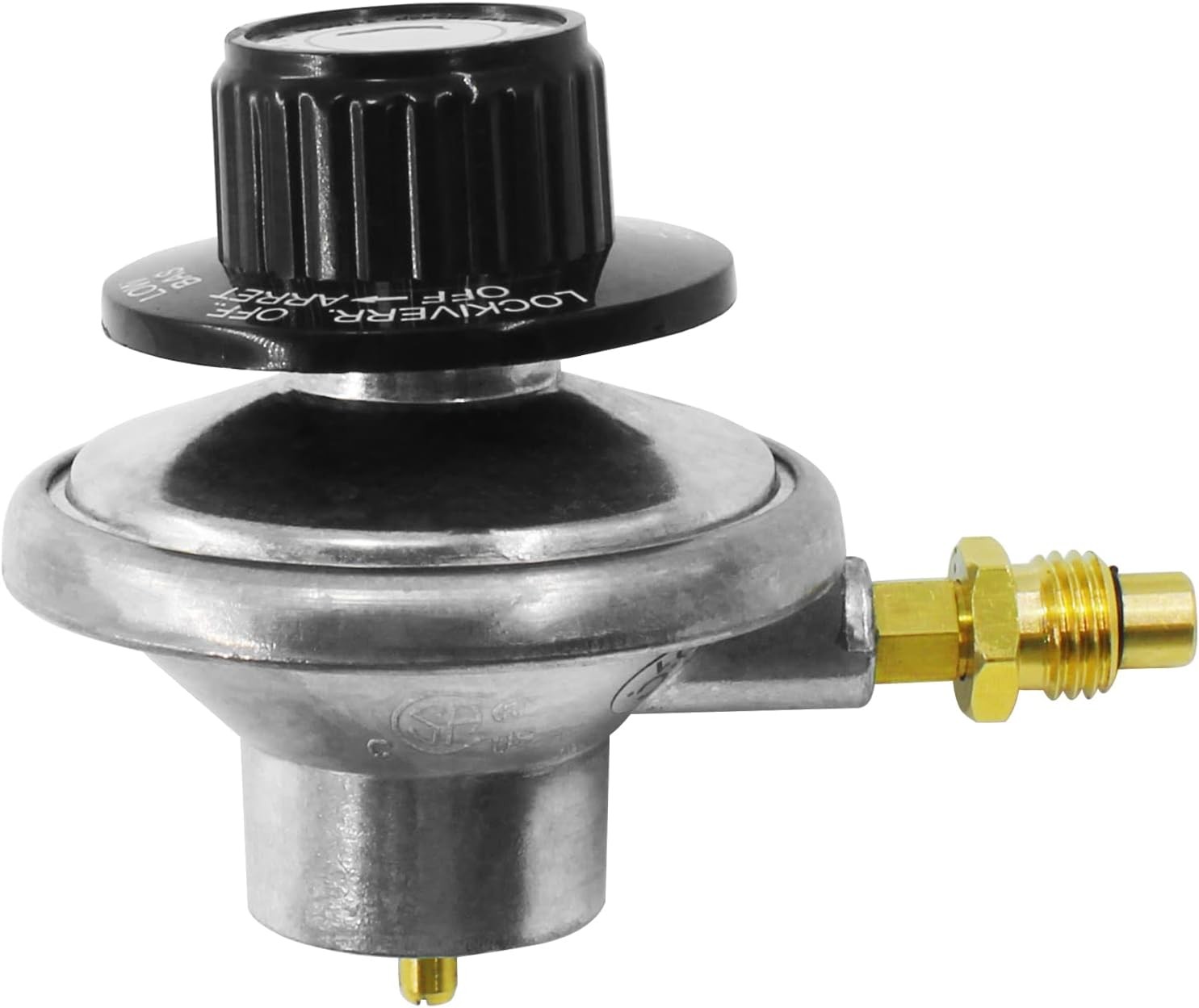 MENSI Low Pressure 1 LB Propane Adjustable Regulator with M12X1.5 Male silver