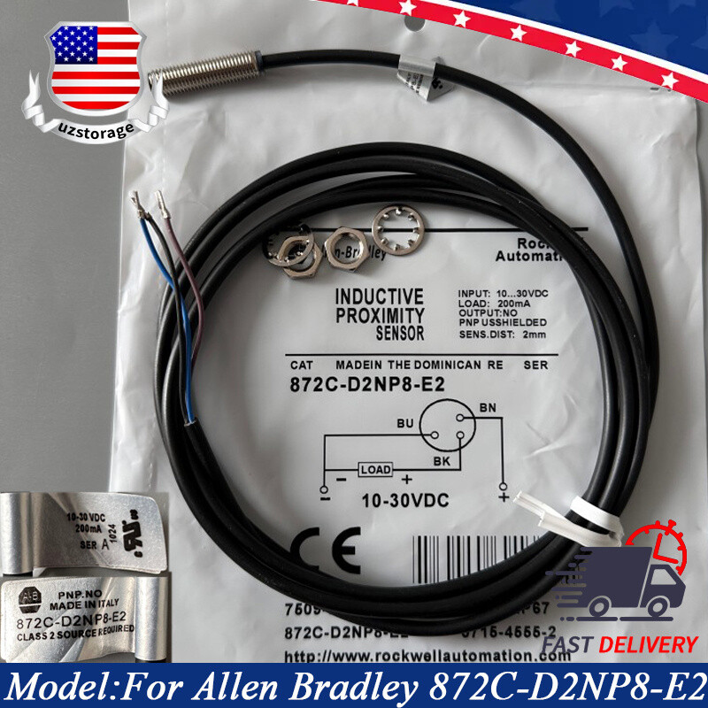 Proximity Sensor Switch 872CD2NP8E2 For Allen Bradley 872C-D2NP8-E2 2mm 10-30VDC