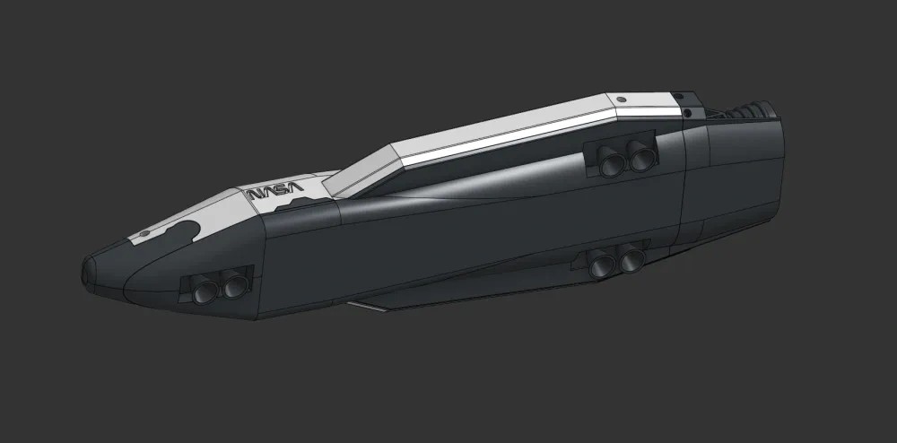 1/100 Sojourner 1 Mars Spacecraft Sci-Fi Nuclear-Powered 3D Printed Model