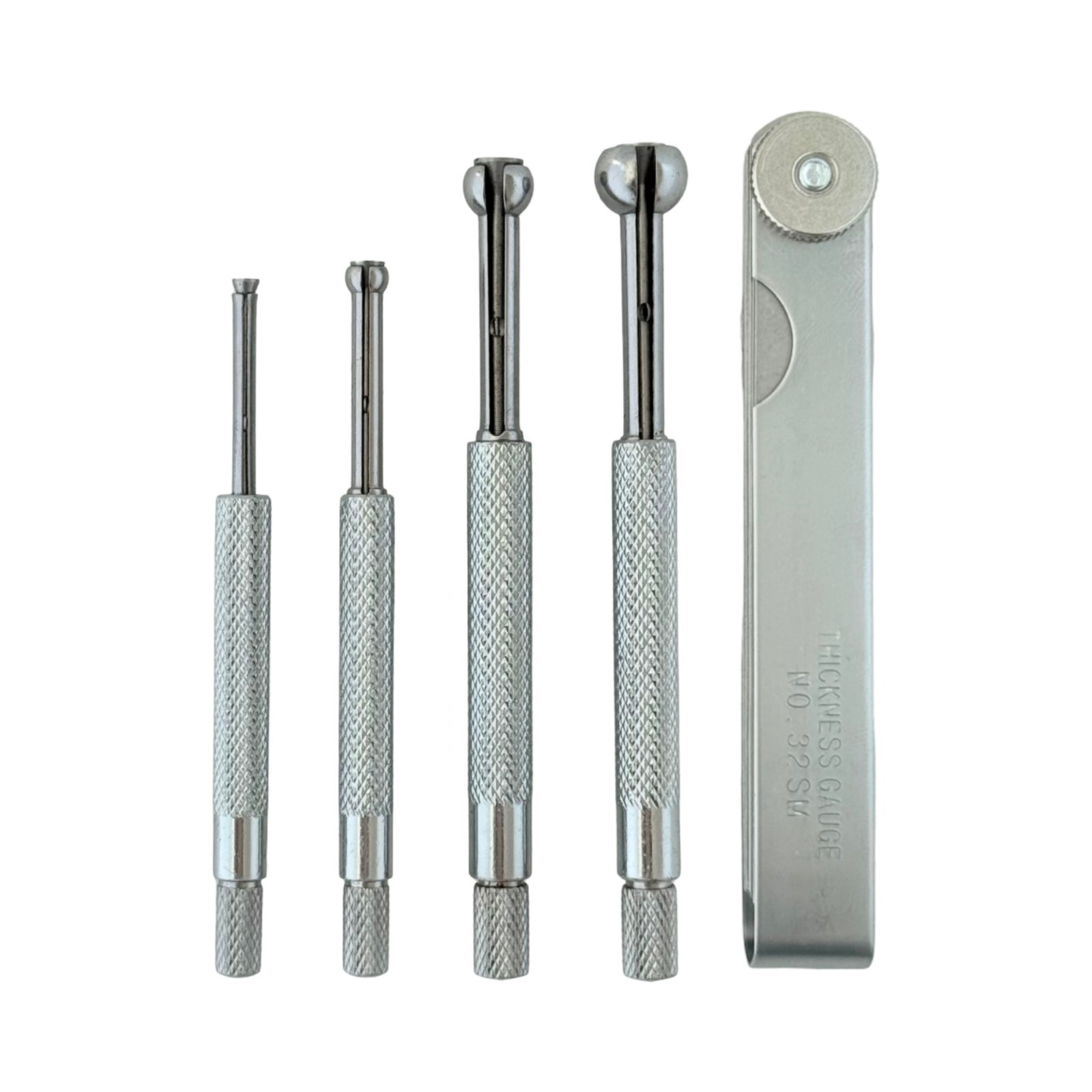 Set Telescoping Bore Gauge Set 4PCS (3-13mm / 1/8"–1/2") with Thickness Gauge