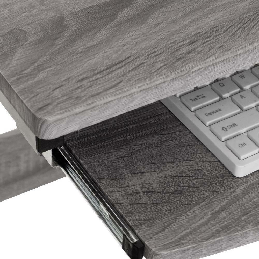 Complete Computer Workstation Desk. Color: Grey