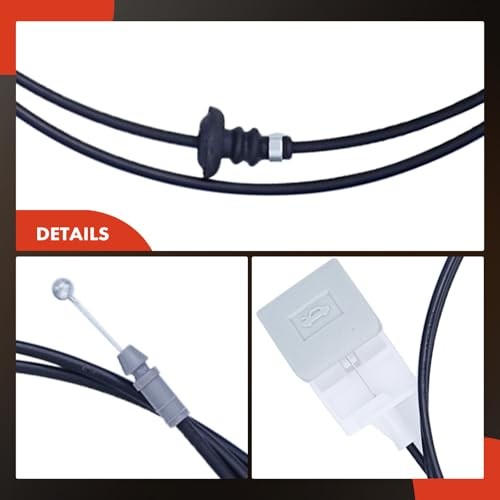 Front Hood Latch Release Cable with Handle Compatible with Toyota 2003-2008