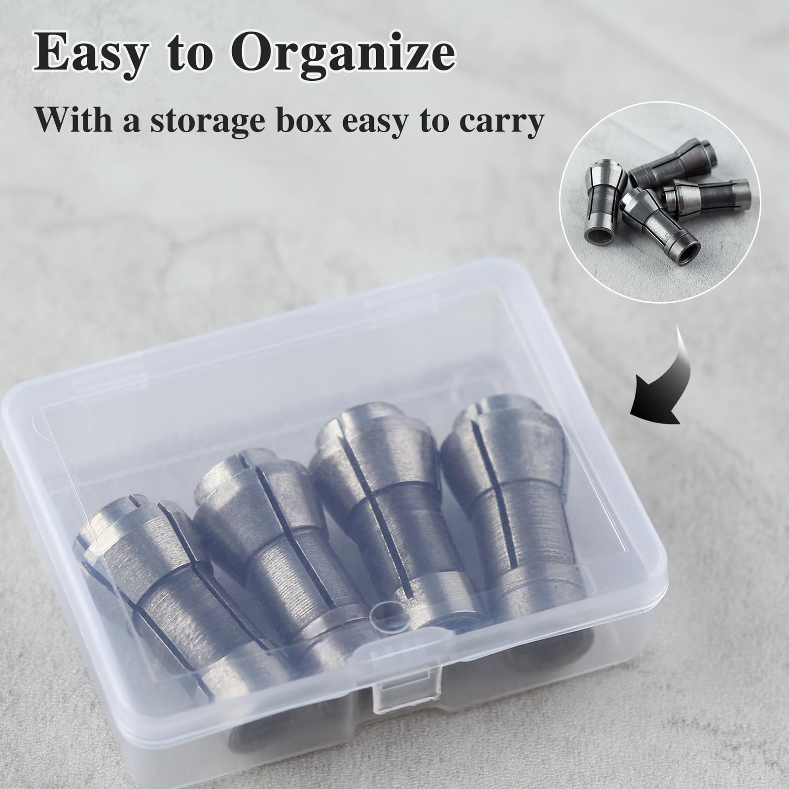 LEONTOOL 4 Pcs Die Grinder Collet Grinding Machine Clamping Adapter...