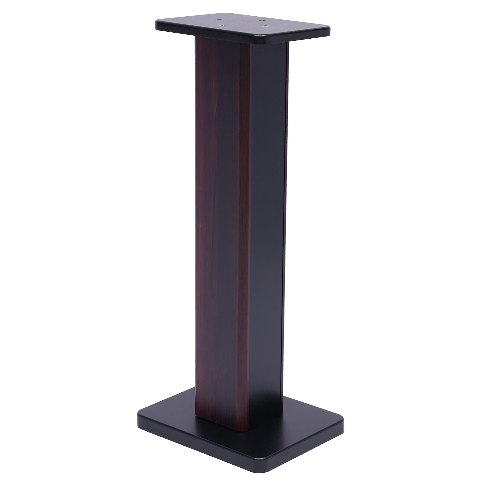 28" 1 Pair Bookshelf Speaker Stands Surround Sound Home Theater Black Walnut PVC