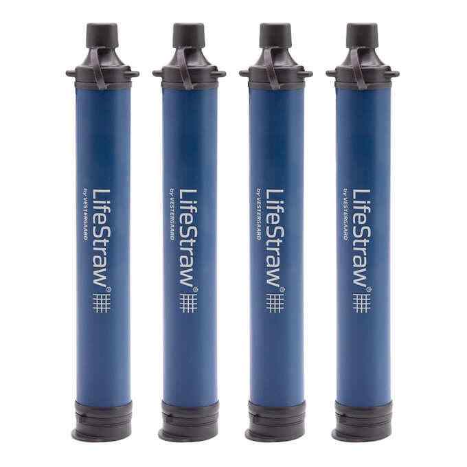 LifeStraw - Pack of 4 Personal Water Filter (Hiking, Camping, Travel, Survival)