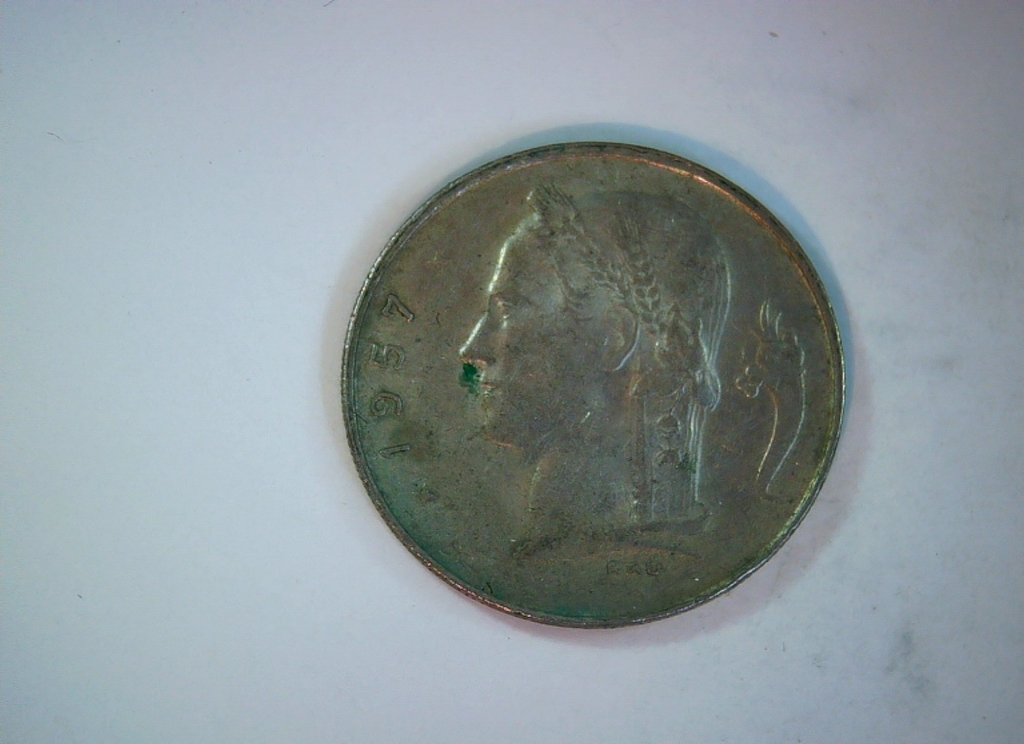 Belgium 1957 1 Franc Belgium 1 Franc (French legend, Baudouin I) Coin