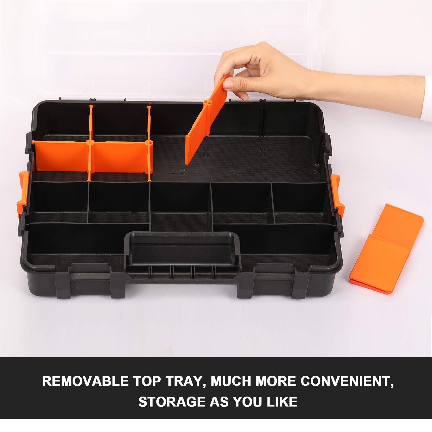 CASOMAN Tool Box Organizer - Interlocking Small Parts Organizer (2 Pack)