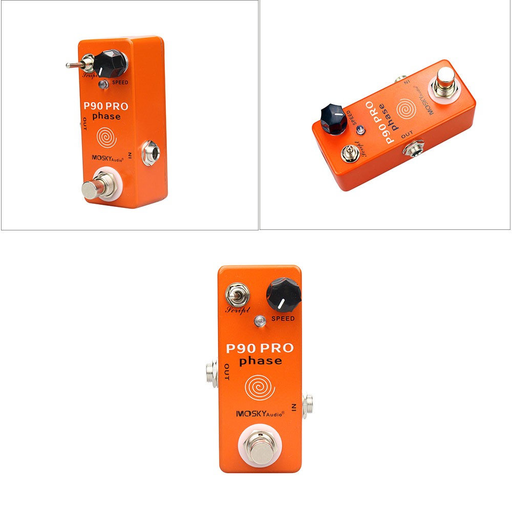 Mosky P90 PRO Phase Guitar Effect Pedal Rich Phasing Script Speed True-Bypass