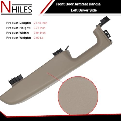 Front Door Armrest Handle Fit for 1999-2006 Silverado Beige(Left Driver)