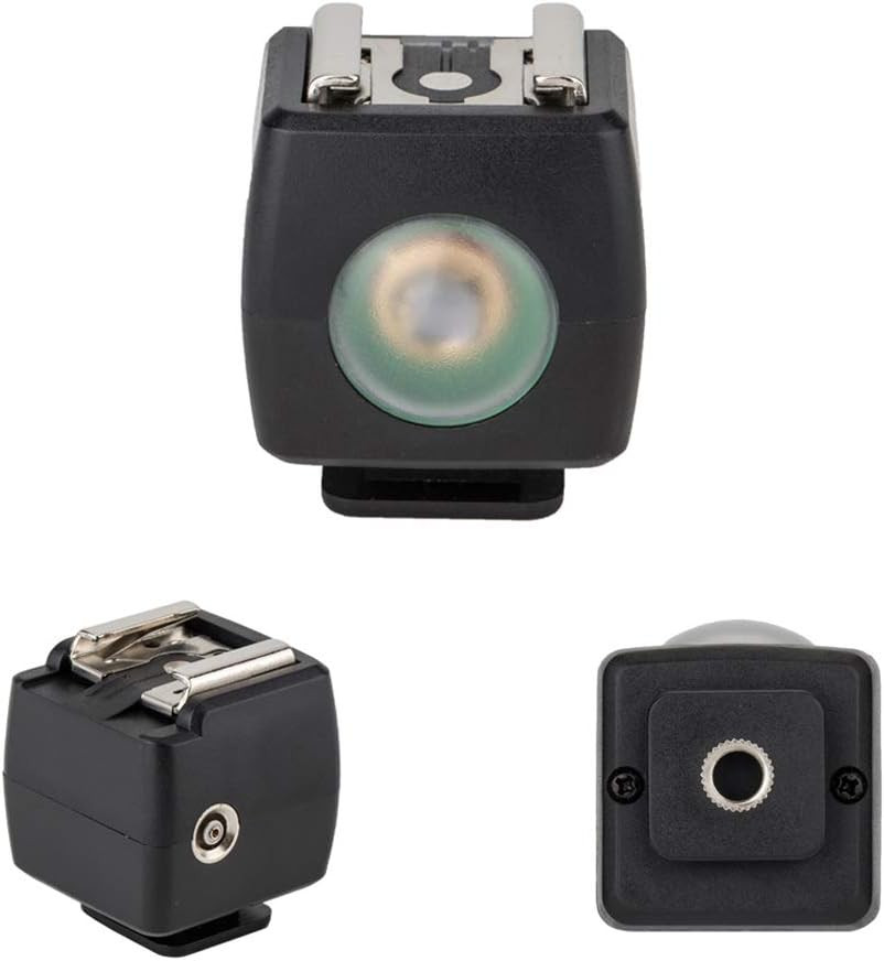 Optical Flash Slave Trigger Hot Shoe Sync Adapter with PC Socket,Optical Sensor