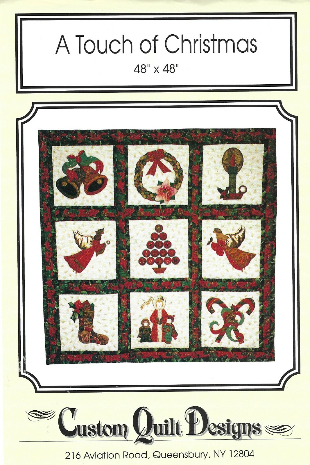 A TOUCH OF CHRISTMAS Applique Quilt Pattern by Custom Quilt Designs VTG