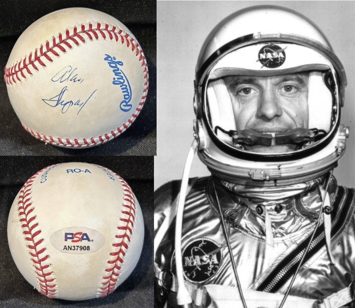 🇺🇸 PSA DNA Alan Shepard (1923-1998) Astronaut Apollo 14 Signed ✍️ OAL Baseball