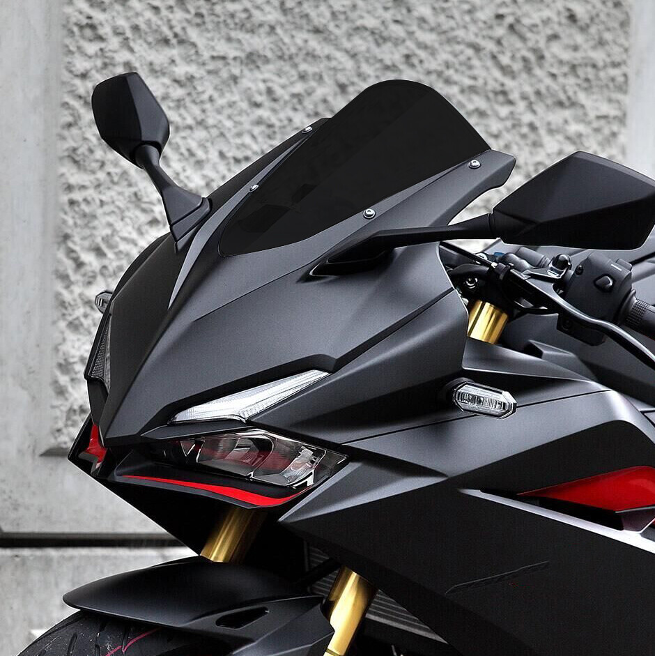 Black Windshield Windscreen for Honda CBR250R 2017 2018 Windshield Deflector