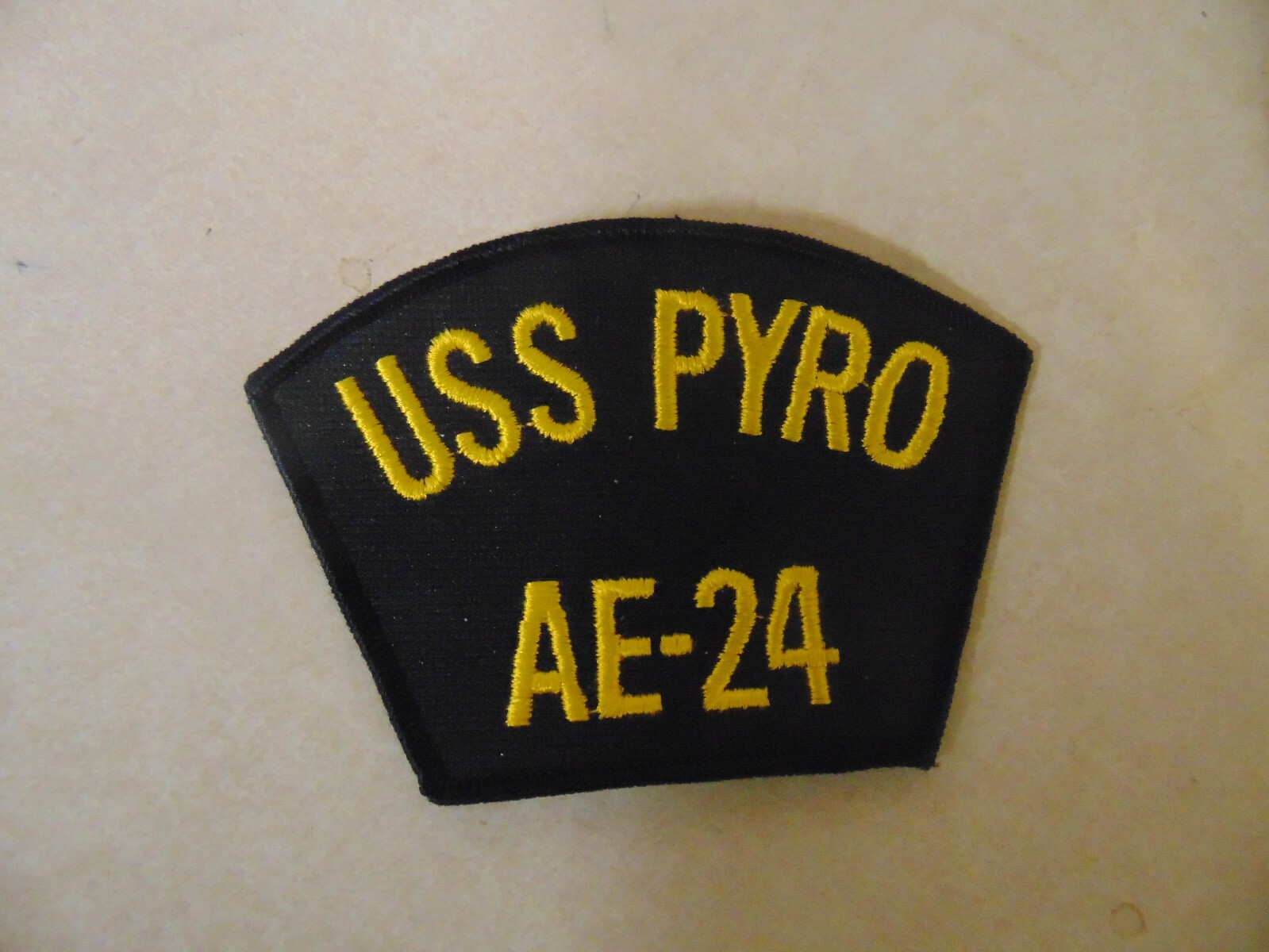 MILITARY HAT PATCH UNITED STATES NAVY USS PYRO AE-24