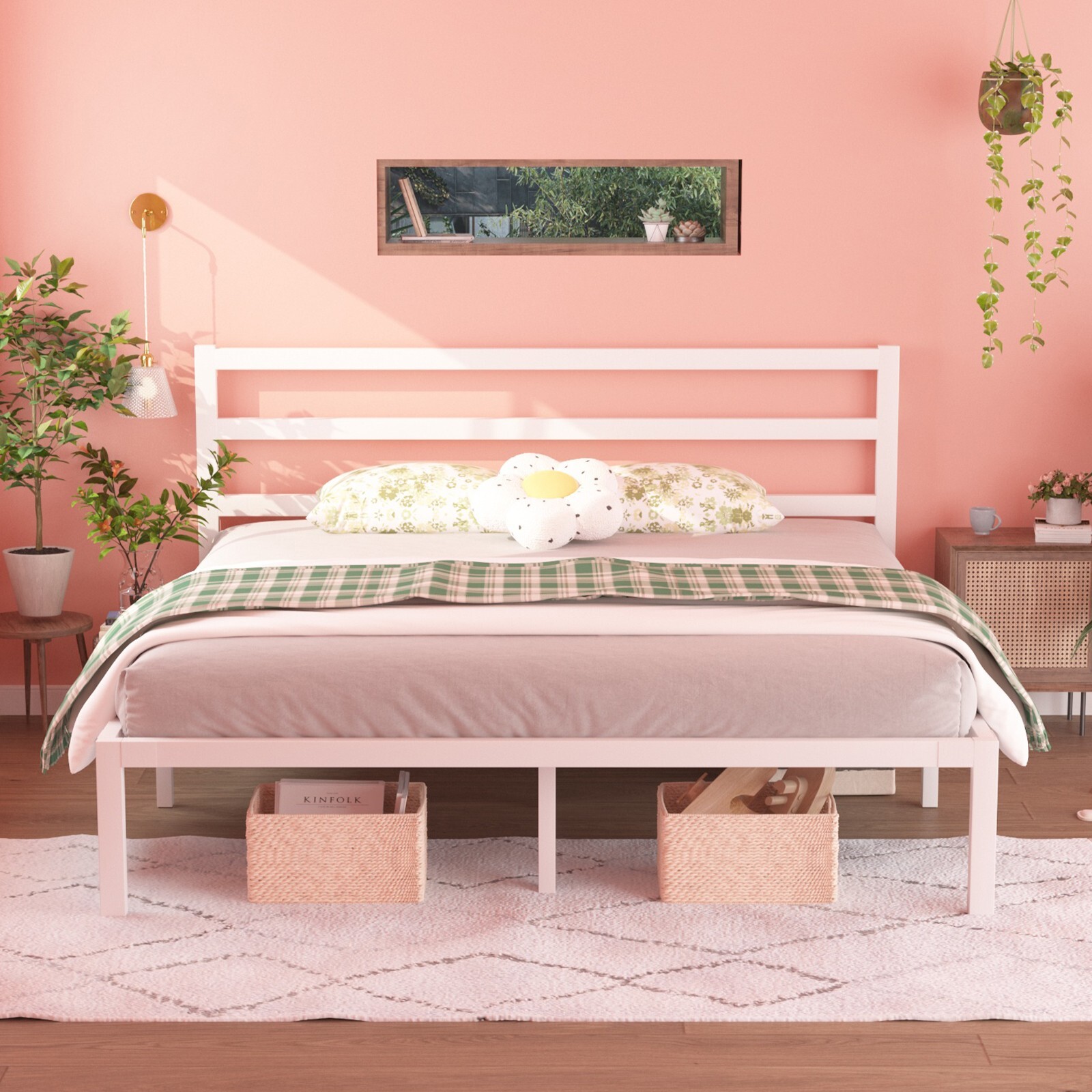 Metal Bed Frame Twin/Full/Queen/King with Headboard and Footboard