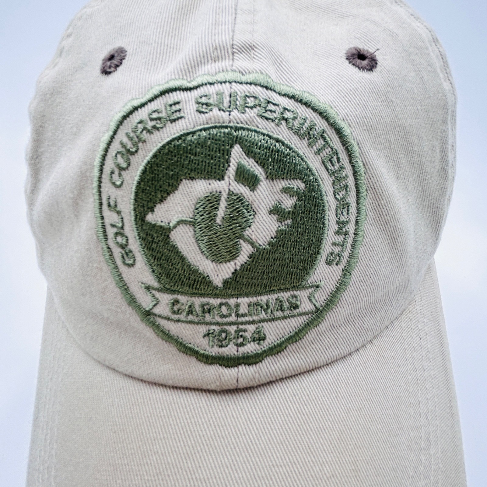 Baseball Cap Gold Course Superintendent Carolinas 1954 - Khaki & Green