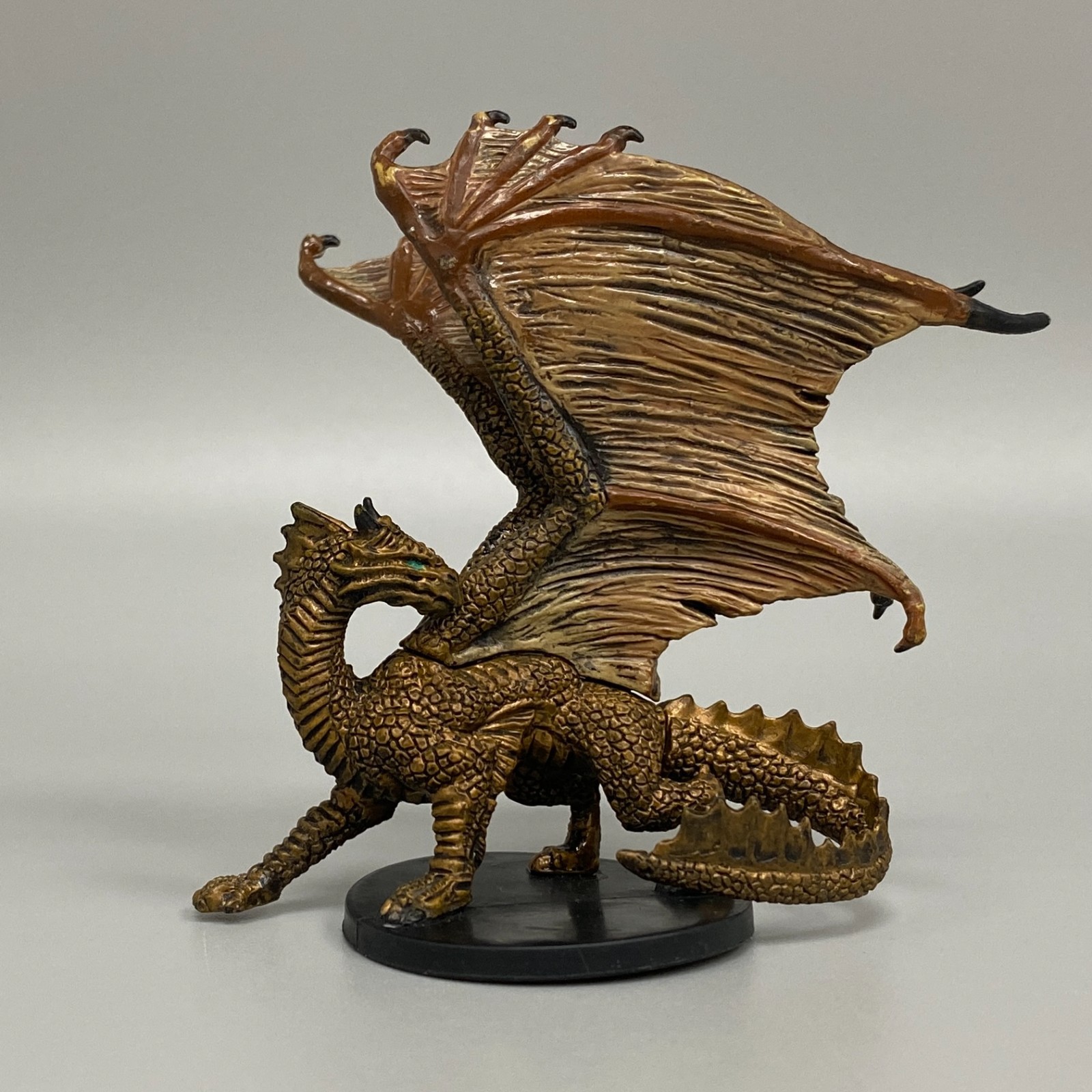 LARGE BRONZE DRAGON 07/60 LG65 DUNGEONS & DRAGONS D&D WAR DRUMS MINIATURE DDM