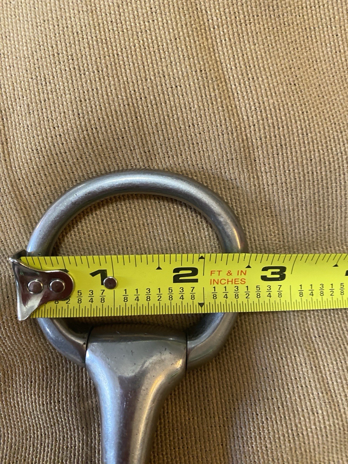 Eldonian Stainless Steel 5" Solid Mouth Eggbutt Single Joint Snaffle Bit