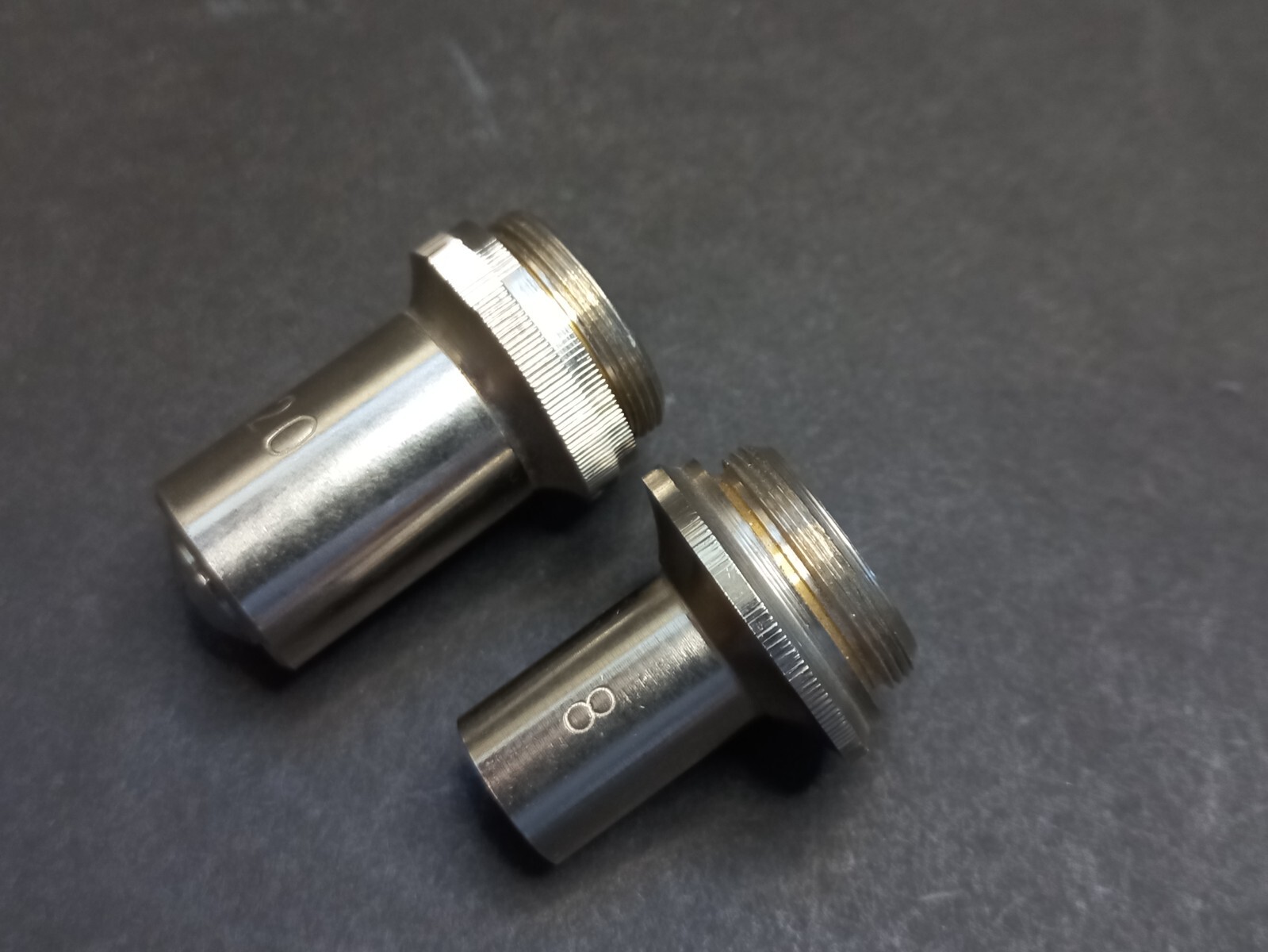 Soviet Vintage Microscope Lenses 2pcs, USSR Microscope Accessories