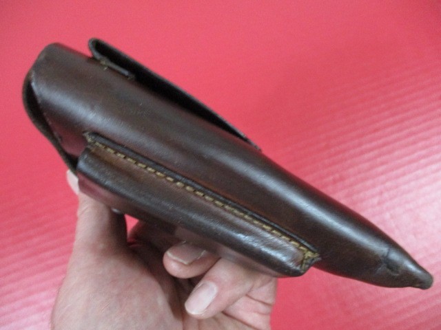 WWII Era German Leather Belt Holster for Sauer 38H Pistol - Modified - NICE
