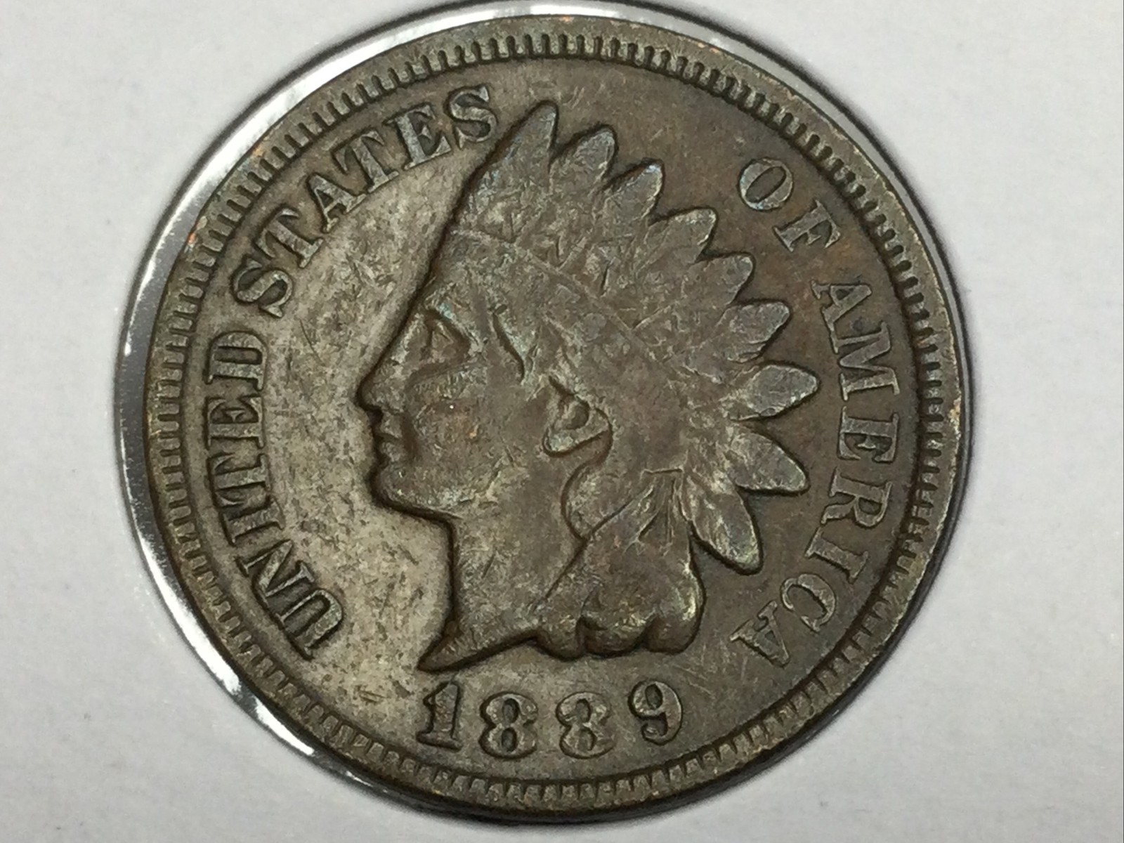 1889 Indian Cent in very fine