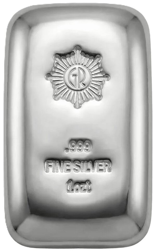 G & R 1 oz .999 fine silver bar polished