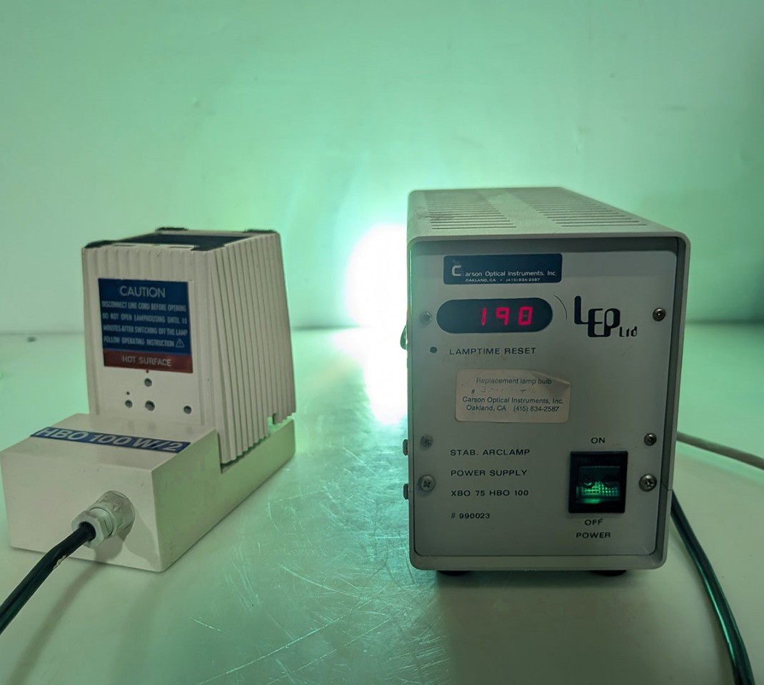 ZEISS HBO 100 W/2 Lamphouse 447216 + LEP Ludl Arc Lamp Power Supply, 191Hrs