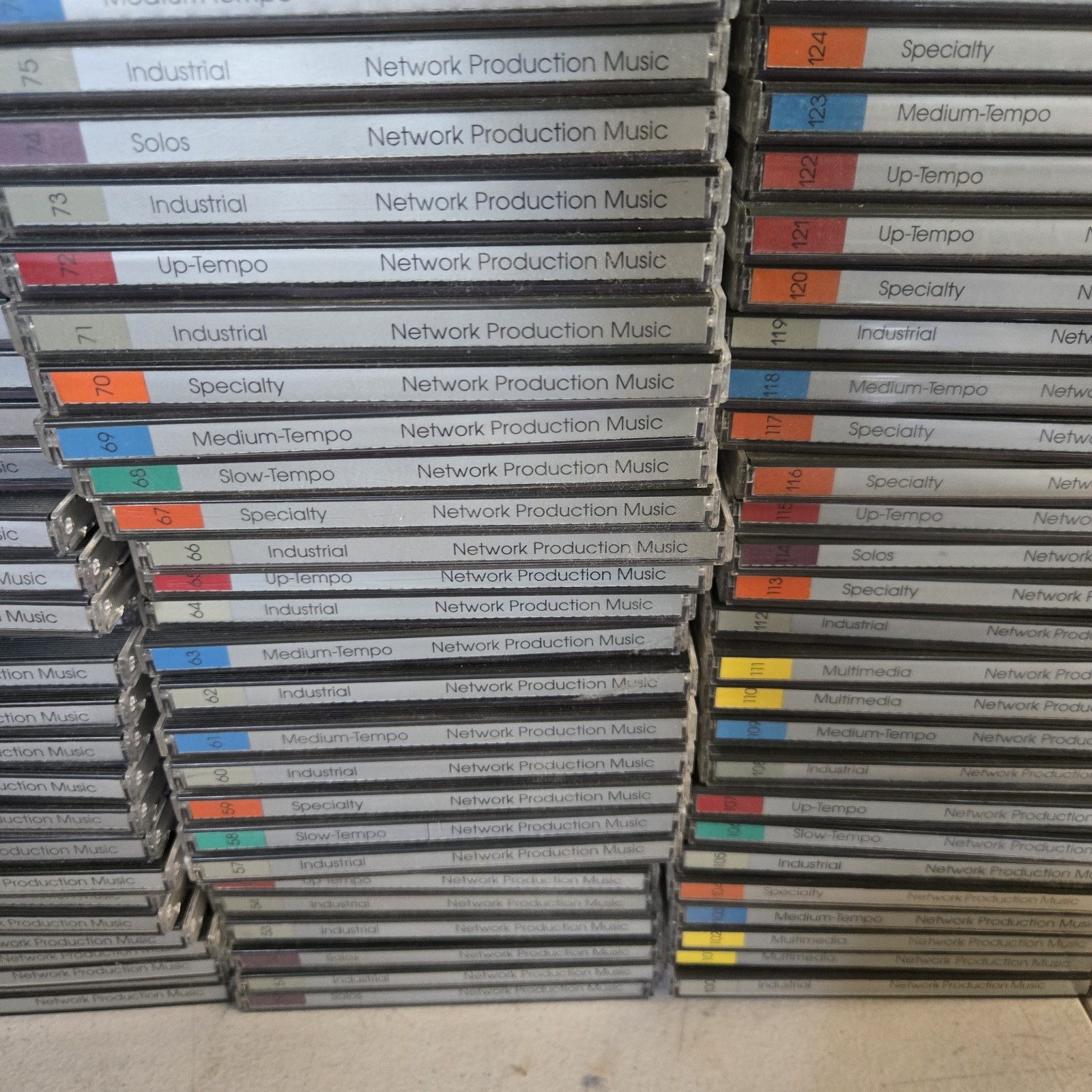 Network Production Music Audio CDs & Sound Effects Sampling 288 CD LOT w/Catalog