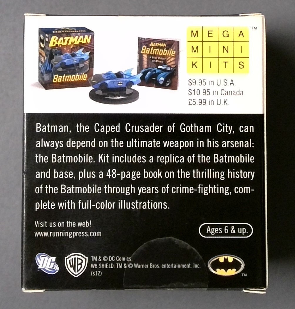 Batman Mega Mini Kits Batmobile and Mini Book 1st Printing - Running Press 2012