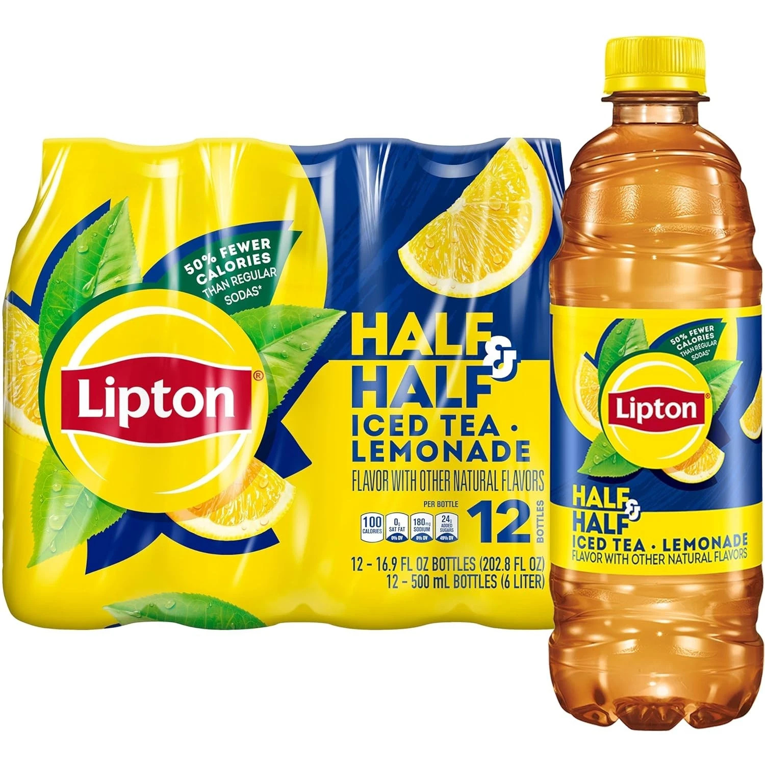 Lipton Iced Tea and Lemonade, 16.9 Fl Oz Bottles (Pack of 12)