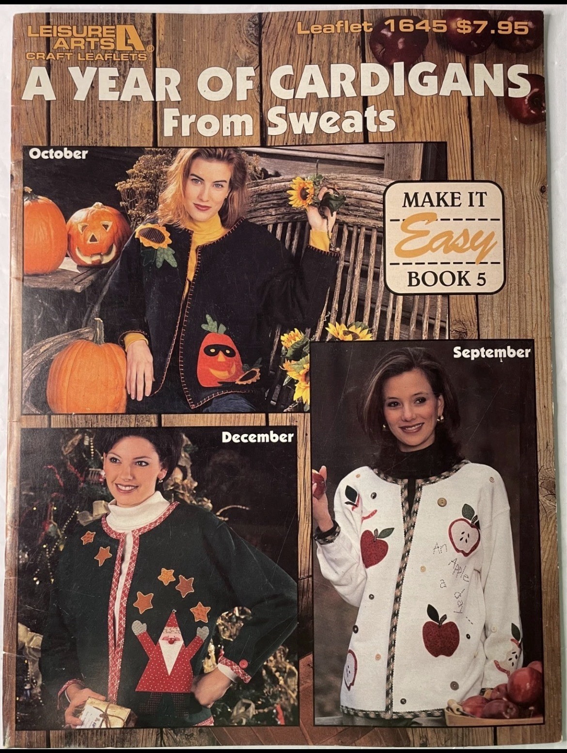 A Year of Cardigans from Sweats Leaflet by Leisure Arts (Leaflet #1645)
