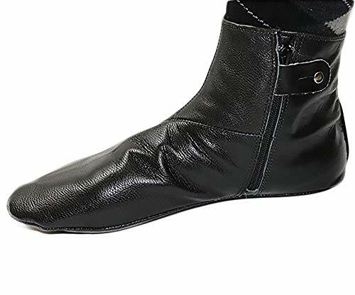 Men's Islamic Mest Kuffain Zipper Stretch Soft Halal Goat Leather Socks Slippers