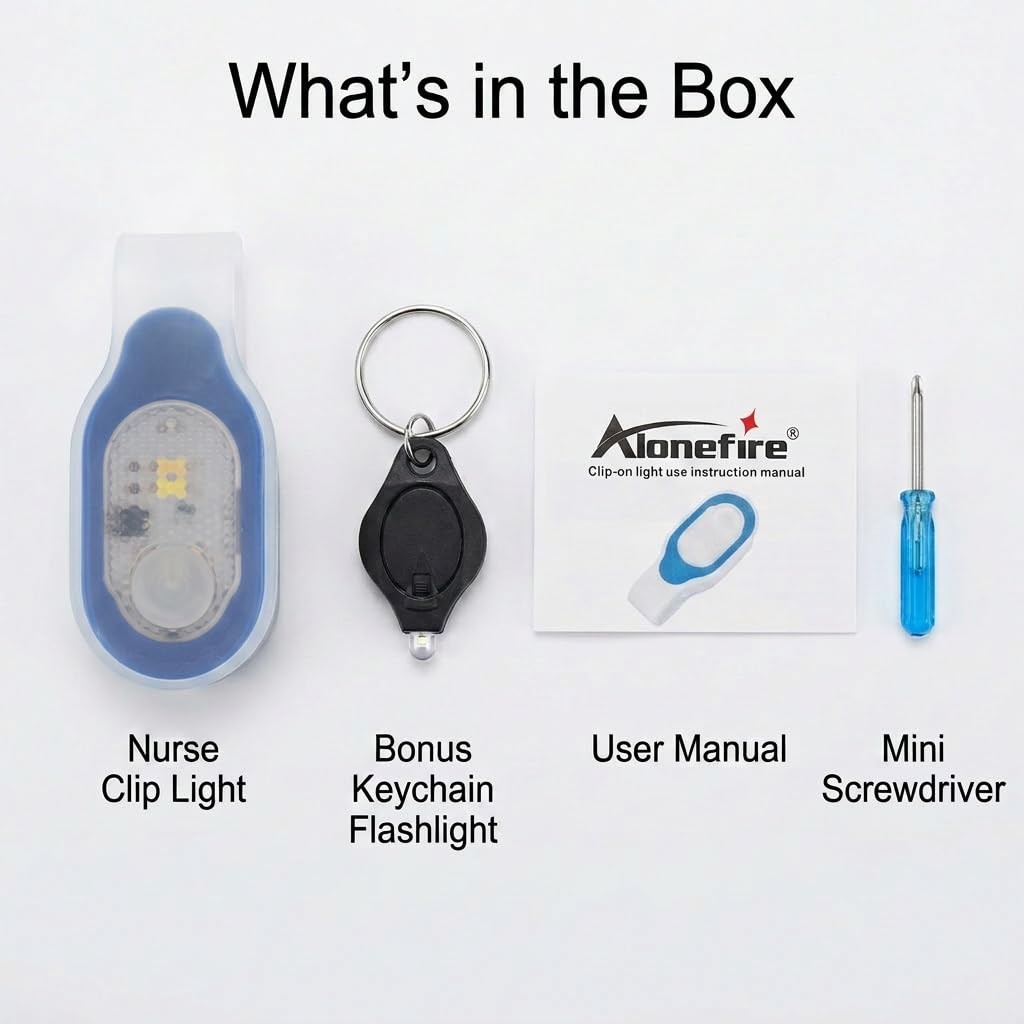Flashlights Clip on Lights Nursing Light Night Shift Light Hands Strong Magne...
