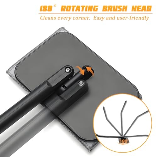 Car Windshield Cleaning Tool, Vehicle Window Cleaner with Extendable 4 Pads