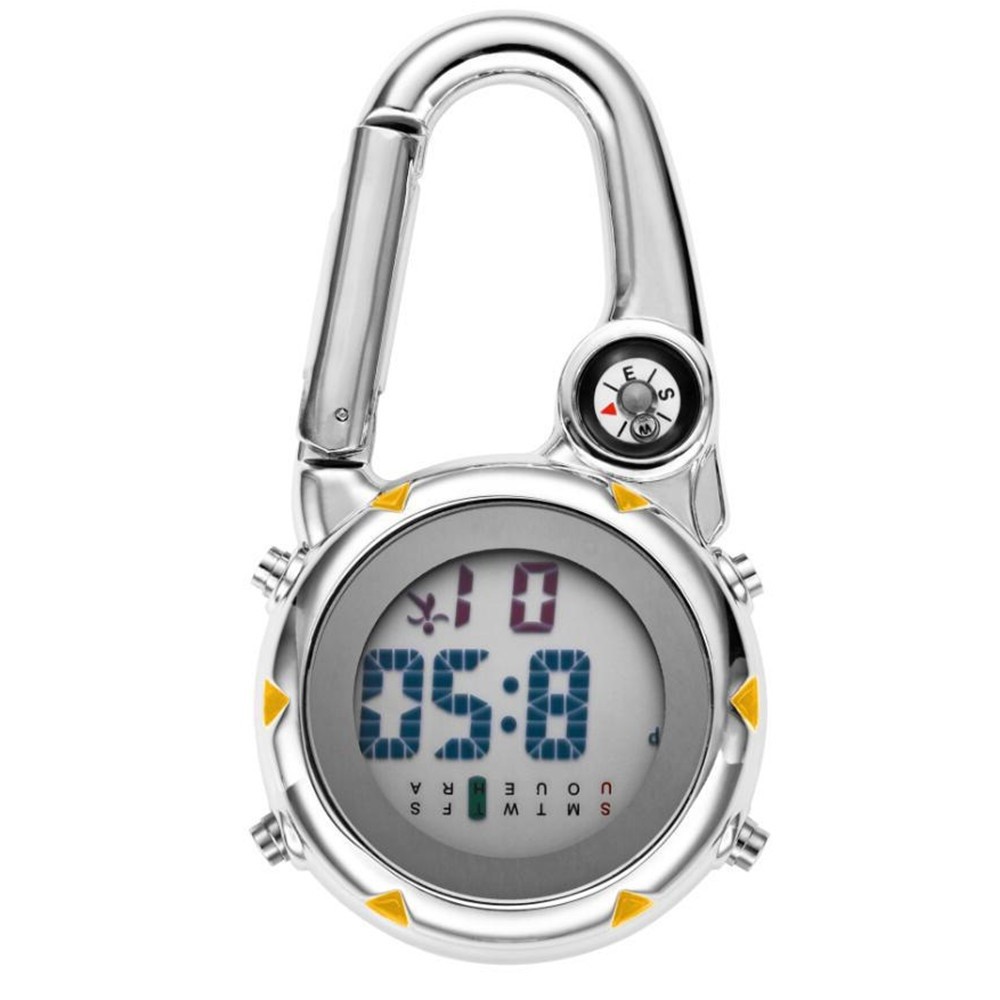 Luminous Backpack Clip On Band Carabiner Digital Sport Fob Hiking Digital Watch/