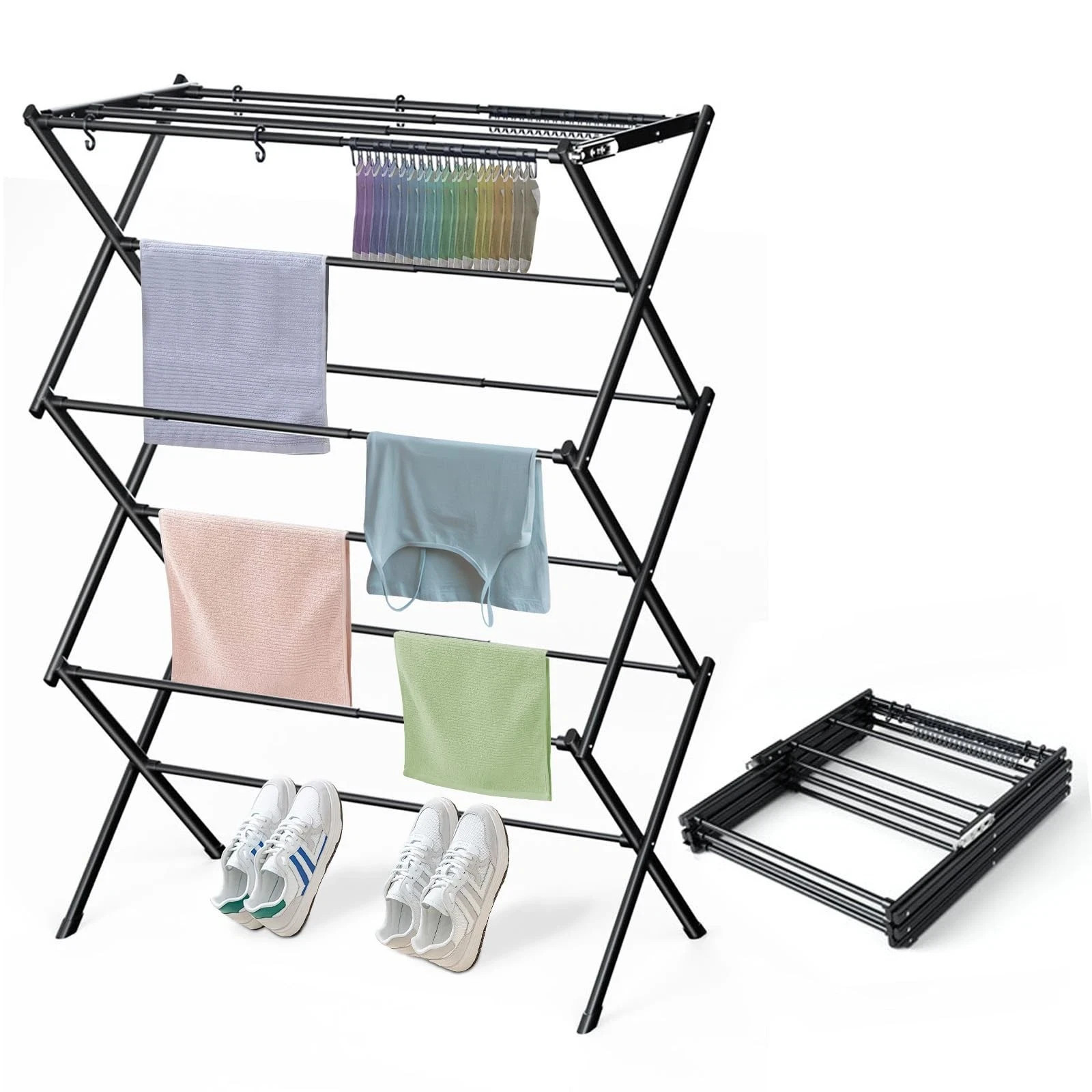 Clothes Drying Rack Household Indoor Foldable Clothing for Laundry