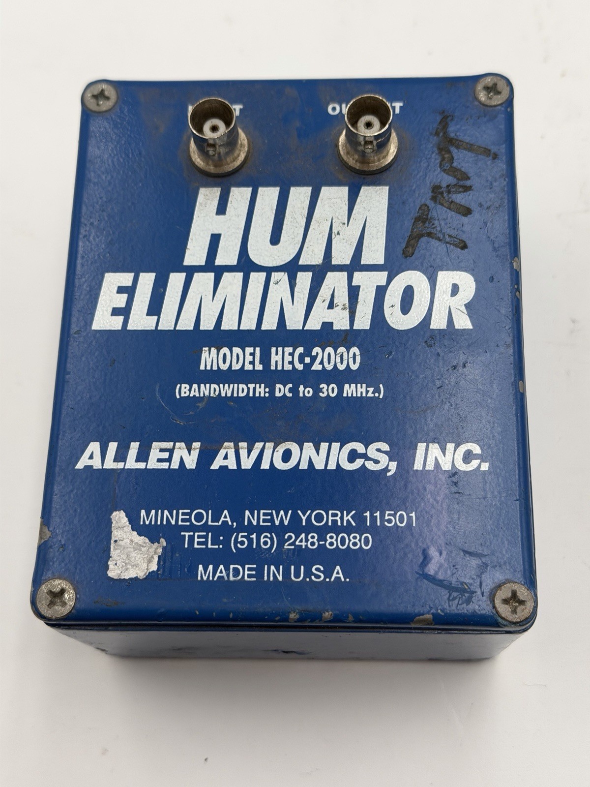 Allen Avionics Inc., Hum Eliminator HEC-2000 bandwidth DC-30mhz