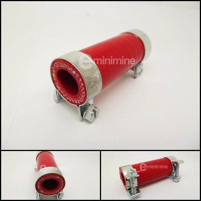 Classic Mini Red Silicone Bypass Hose and Clips rover austin 998 cooper 1275 s