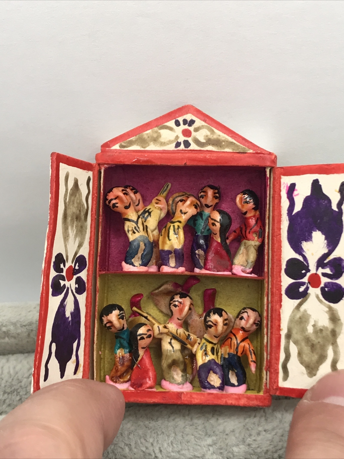 Peru Folk Art Vintage Peruvian Matchbox Diorama Miniature Handicraft #2 Retalbo
