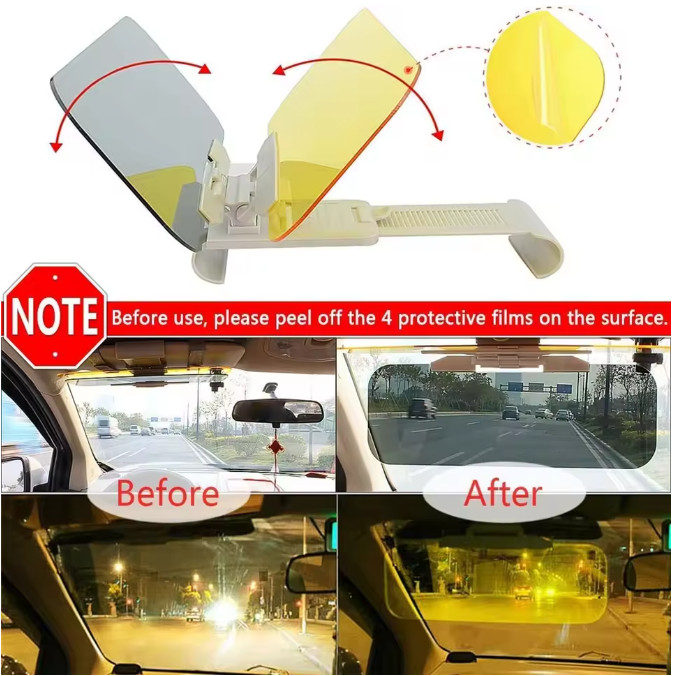 Day Night Universal HD Car Sun Visor Extension Car Anti Glare Driving Tac Visor