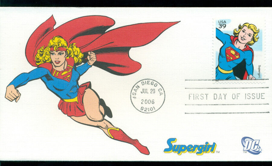 2006 First Day of Issue - honoring Supergirl - Fleetwood Cachet