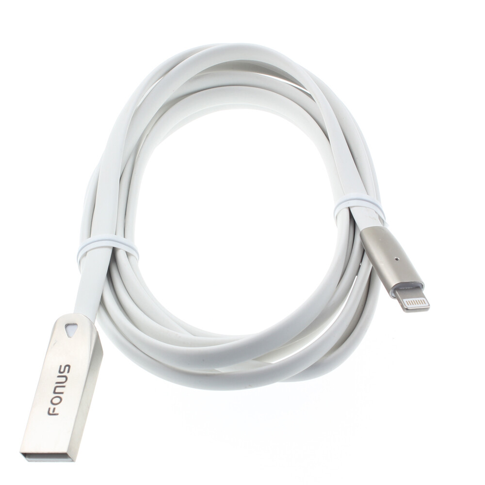 For iPhone SE (2020) - USB CABLE 6FT FLAT CHARGER CORD POWER WIRE FAST CHARGE