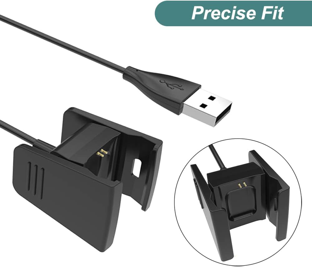 Kissmart Compatible with Fitbit Charge 2 Charger, Replacement Charging Cable Cor