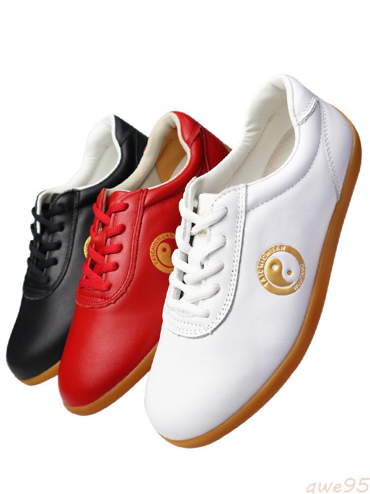 Genuine Leather Kung Fu Tai Chi Shoes Martial Art Shoes Sneakers Soft Cowhide