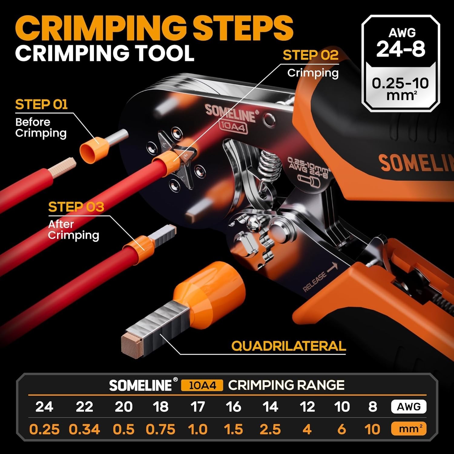 Professional 23-Size Ferrule Crimping Tool Kit – High-Quality Wire End Termin...