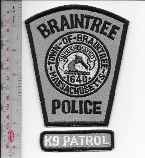 K-9 Police Massachusetts Braintree Police Department Canine Unit Offic NO TARIFF