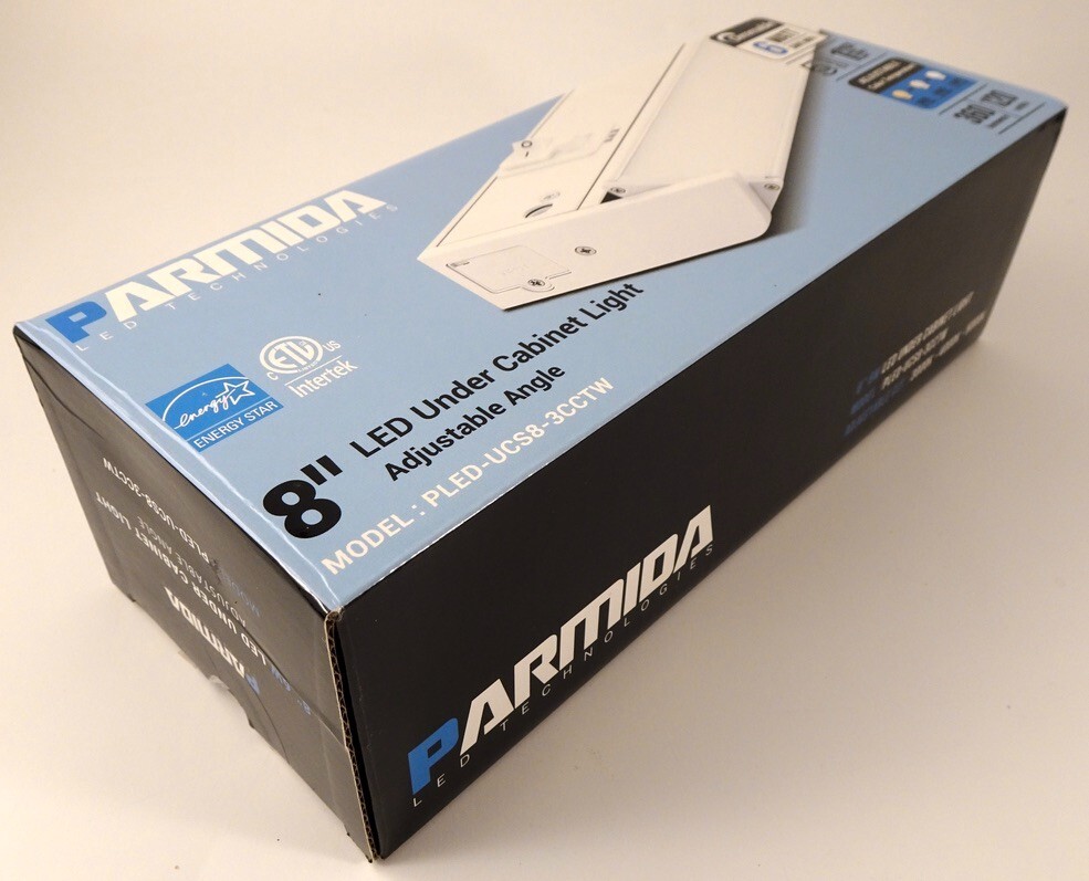 Parmida 8" Dimmable LED Under Cabinet Light With Adjustable Lens Angle, NEW