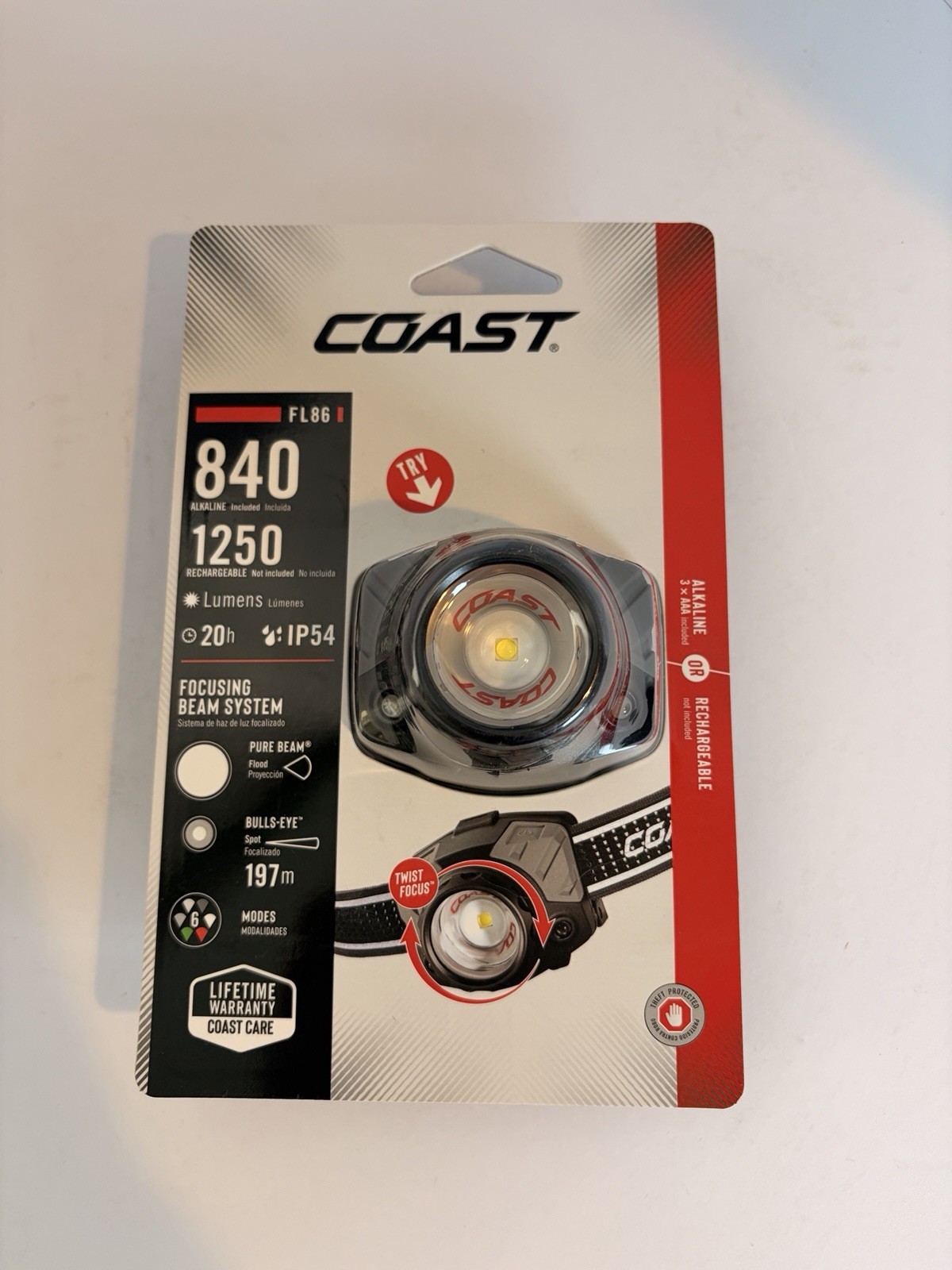 Coast FL86 LED Headlamp Flashlight 1250 Lumens
